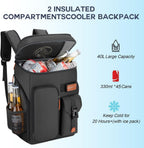 Insulated Cooler Backpack,45 Cans Multifunctional Double Deck Leakproof Cooler Bag With Sternum Strap,Large Capacity Lightweight