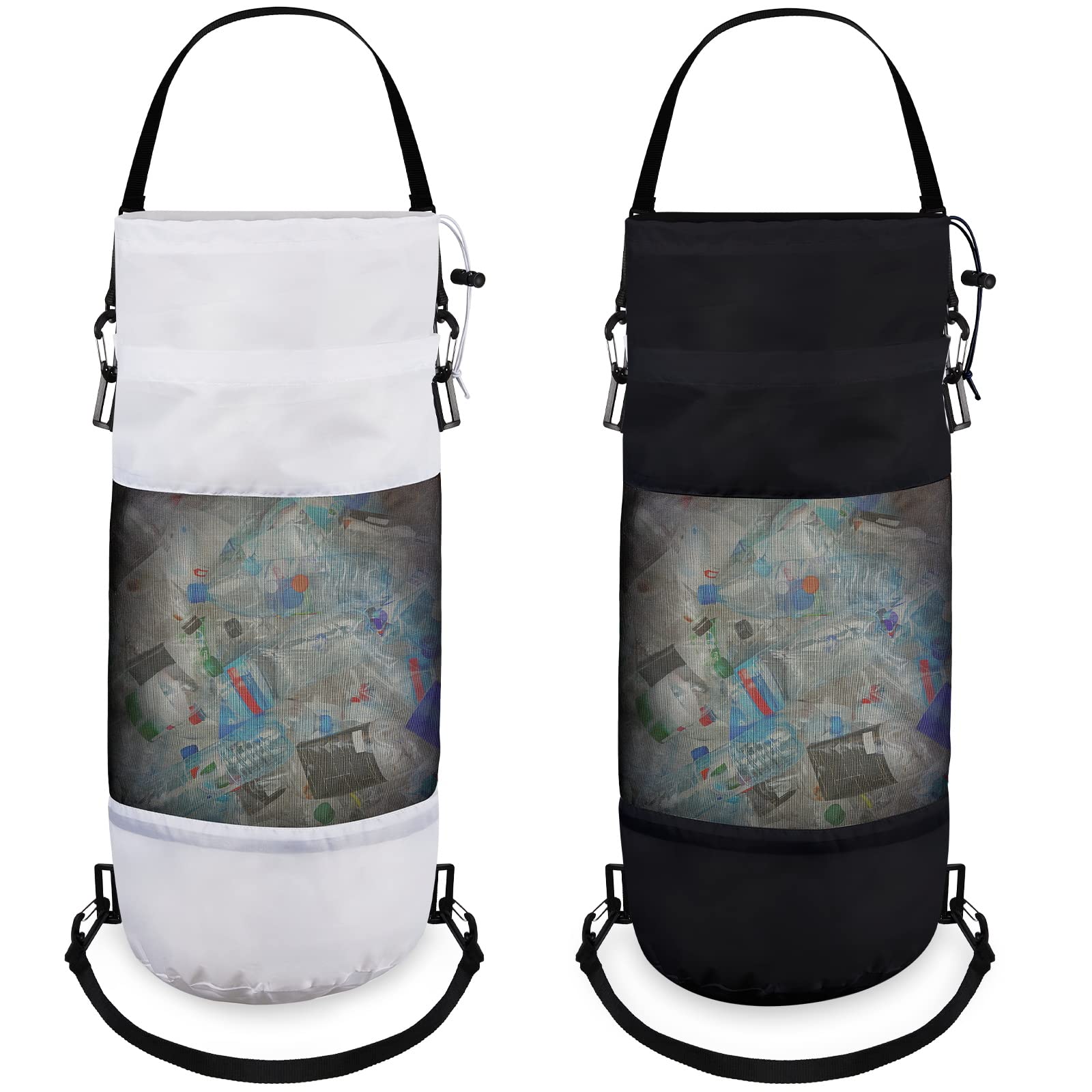 2 Packs Portable Boat Accessories Mesh Trash Bags Trash Can Garbage Container for Boat Kayak Camper Fishing Cabin Storage Men Wo