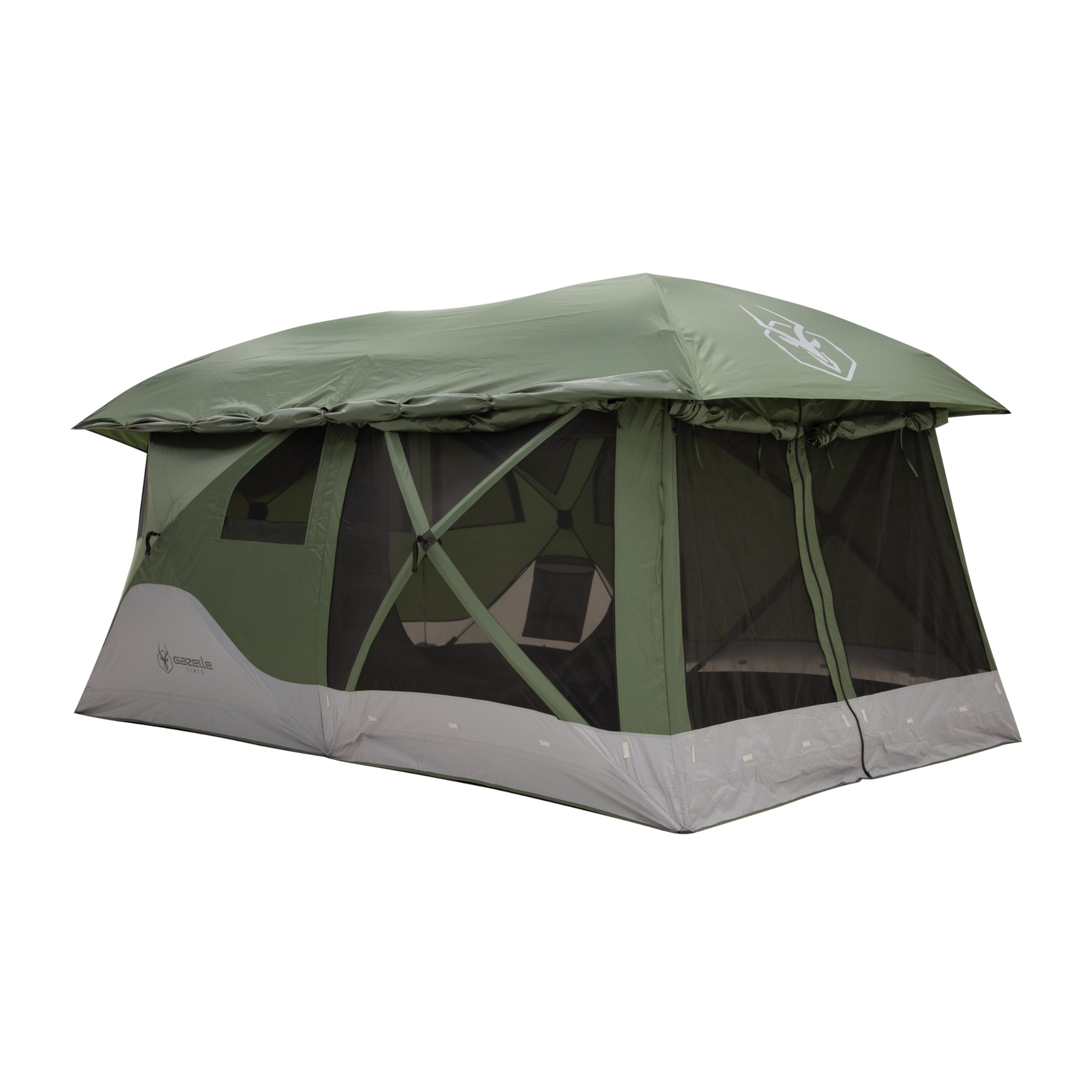 Gazelle Tents, T4 Tandem Hub Tent with Overland Kit, Easy 90 Second Set-Up, Waterproof, UV Resistant, Removable Floor, Ample Sto