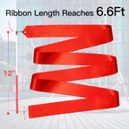 Novelty Place 10Pcs Dance Ribbons Streamers - 6.6Ft Gymnastics Dacing Ribbon Wands - Perfect Rhythm Ribbon Sticks For Unisex Kid