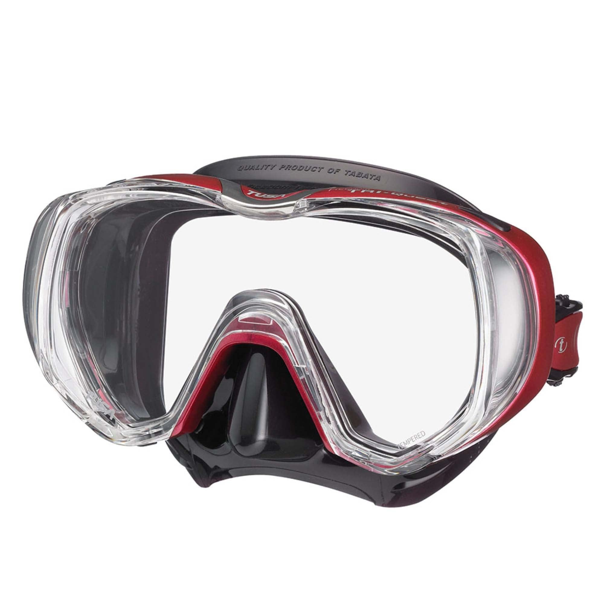 TUSA M-3001 Freedom Tri-Quest Scuba Diving Mask, Black/Rose Pink