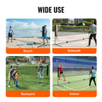 Vevor Badminton Net, Height Adjustable Volleyball Net, 17Ft Wide Foldable Pickleball Net, Portable Easy Setup Tennis Net Set Wit