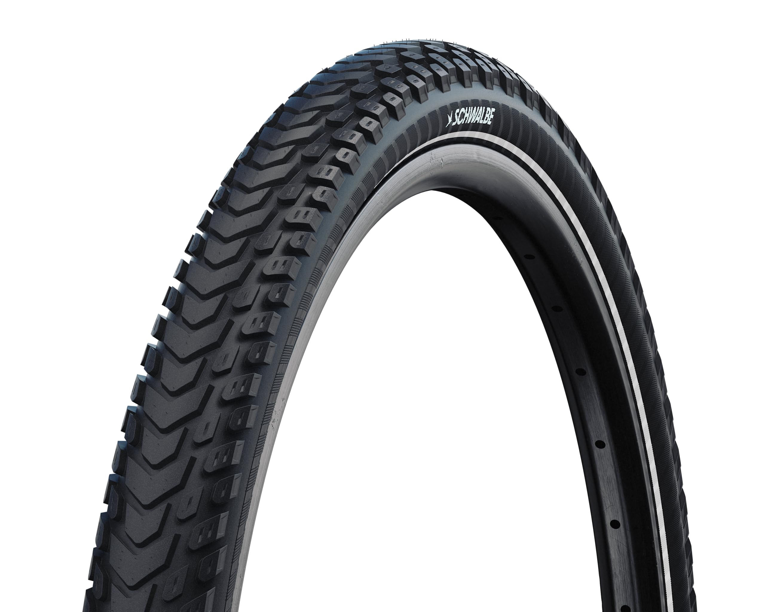 Schwalbe Marathon Mondial Tyre, Black/Reflective, V-Guard Folding, 27.5X2.25 (57-584)