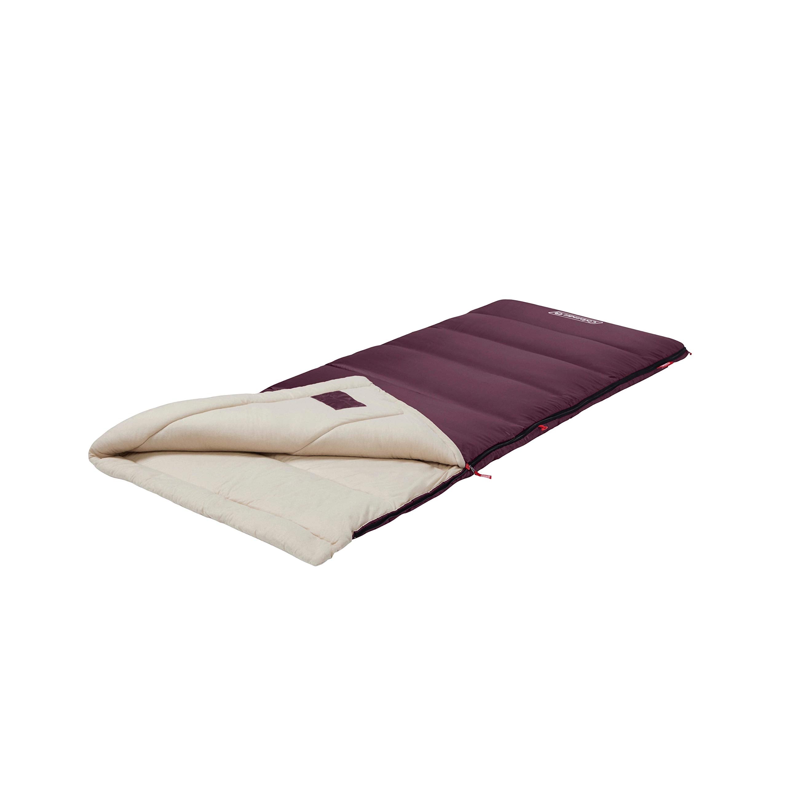 Coleman Autumn Glen Sleeping Bag, 30?F/40?F/50?F Lightweight Sleeping Bag For Adults, No-Snag Zipper With Stuff Sack Included, M