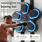 Yrougra Music Boxing Machine, Smart Bluetooth Boxing Training Target With Led Light, 9 Speed Modes, Digital Display, Wall-Mounte