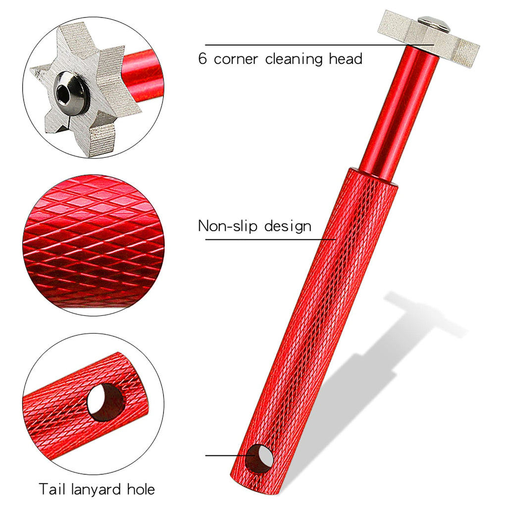 Vipmoon Golf Club Cleaner Kit, 2 Pcs Groove Sharpener Regrooving Tool And 1 Pcs Retractable Club Cleaner Brush, Portable Groove