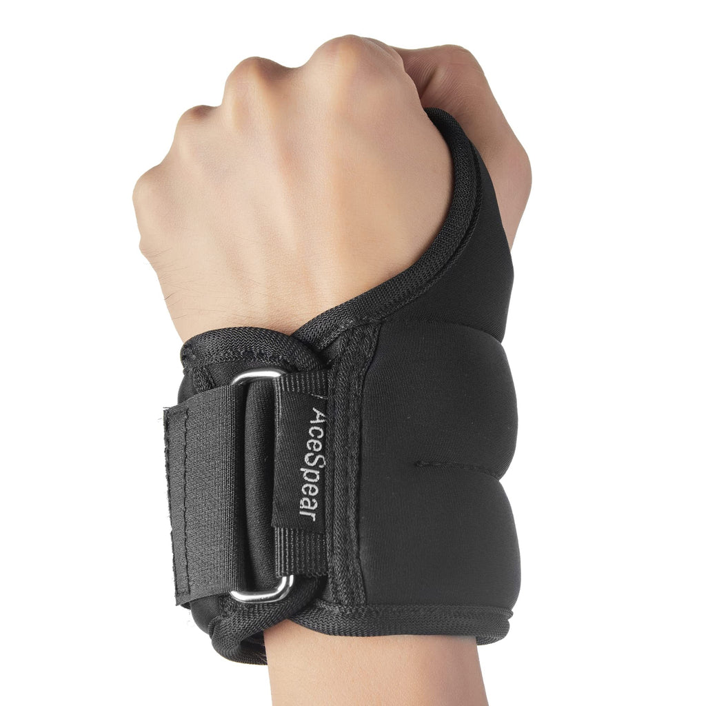 AceSpear Wrist Weights with Thumb Loops Lock for Men Women 1lb*2 2lbs*2 3lbs*2 Ankle Weights Weighted Gloves for Running Strengt