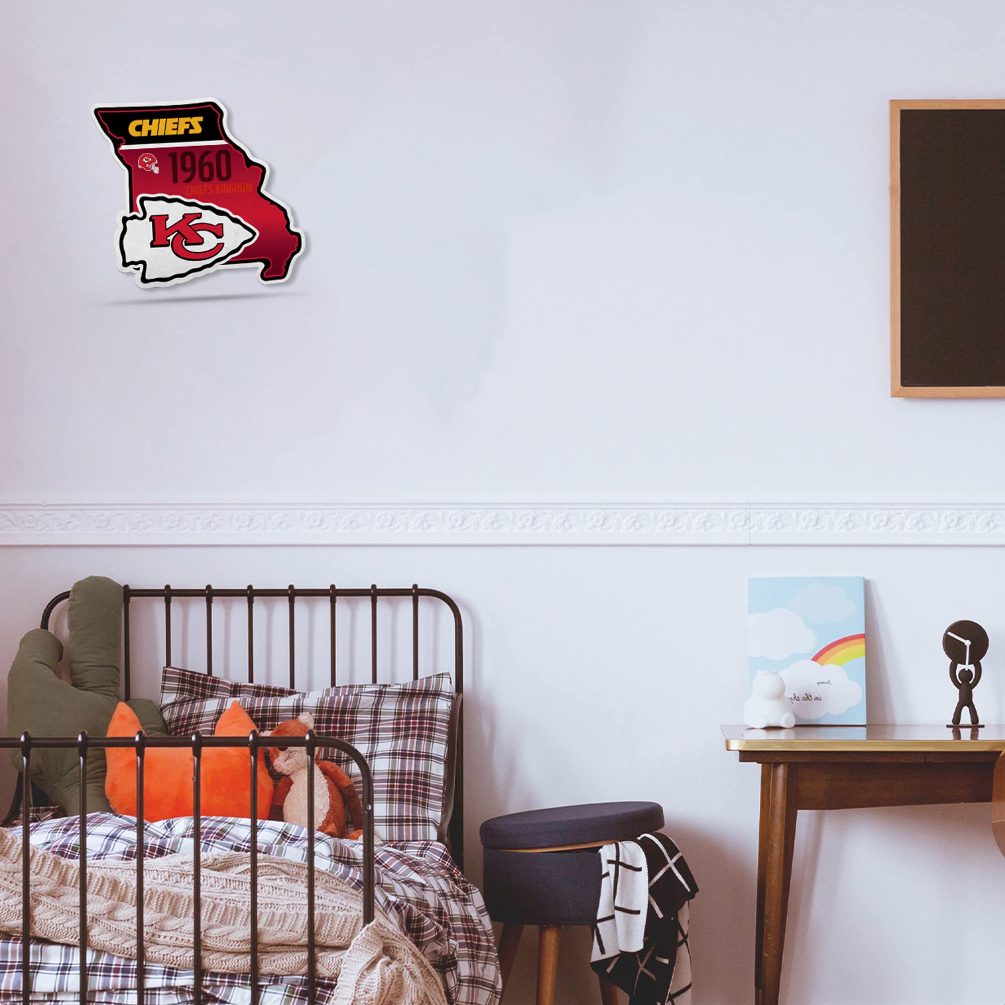 Rico Industries Nfl Football Kansas City Chiefs State Shape Shape Cut Pennant - Home And Living Room D  Cor - Soft Felt Ez To Ha