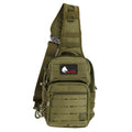 WOLF TACTICAL Mens EDC Sling Bag - Concealed Carry, Laser-Cut MOLLE, Lightweight, Green