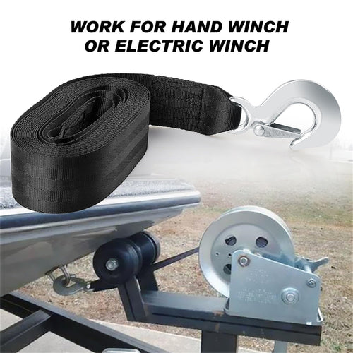 2 Inch By 20 Feet Trailer Winch Strap With Hook Heavy Duty Strap Replacement 10000 Lbs Breaking Strength 3300 Lbs Load Capacity