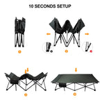 Redcamp Padded Camping Cots For Adults 500Lbs, Portable Folding Sleeping Cot With Mattress Pad, Heavy Duty Thick Frame For Outdo
