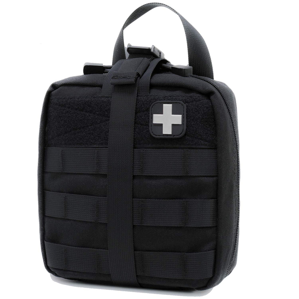 Carlebben Rip-Away Emt Pouch Molle Pouch Ifak Pouch Medical First Aid Kit Utility Pouch 1000D Nylon (With Medical Supplies)