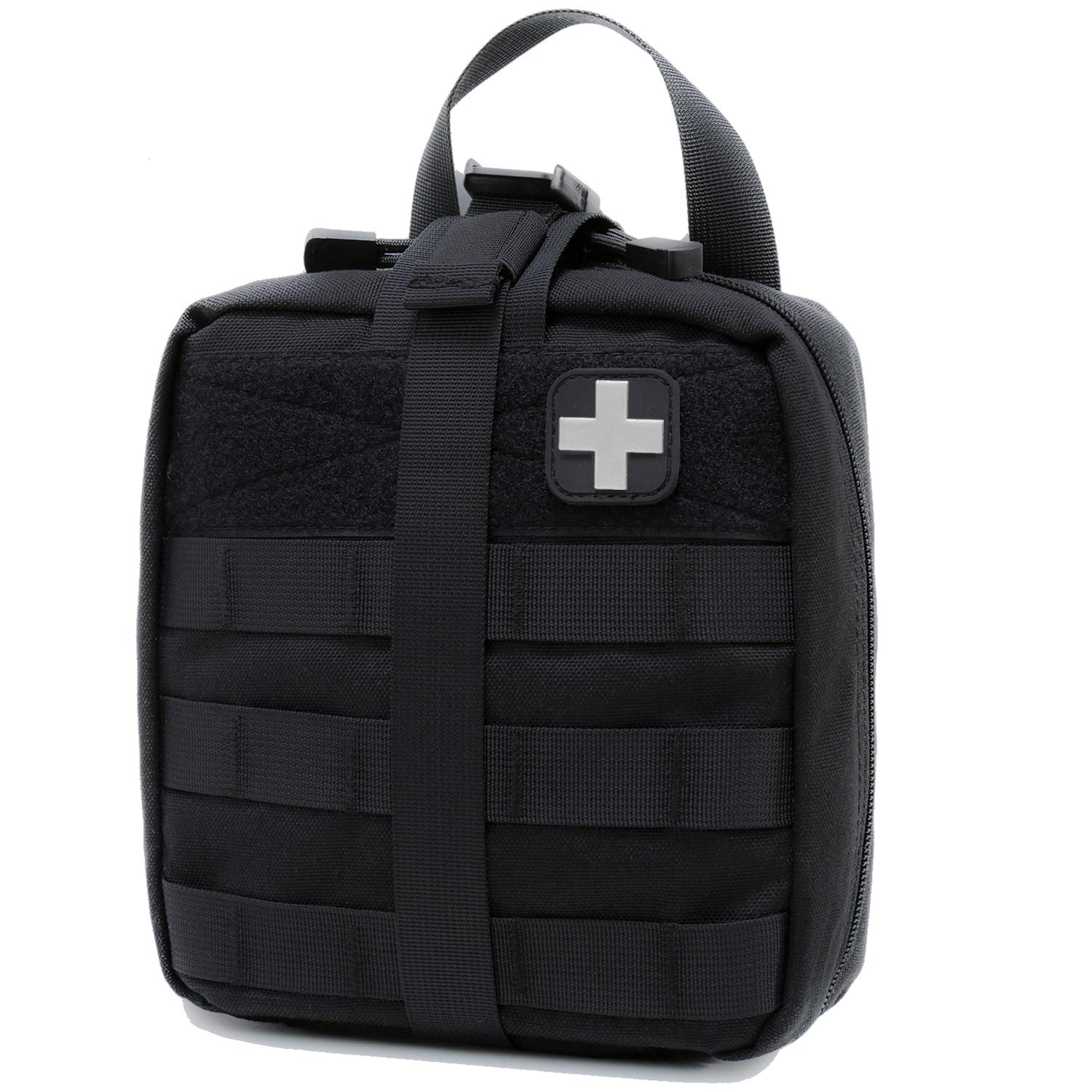 Carlebben Rip-Away Emt Pouch Molle Pouch Ifak Pouch Medical First Aid Kit Utility Pouch 1000D Nylon (With Medical Supplies)