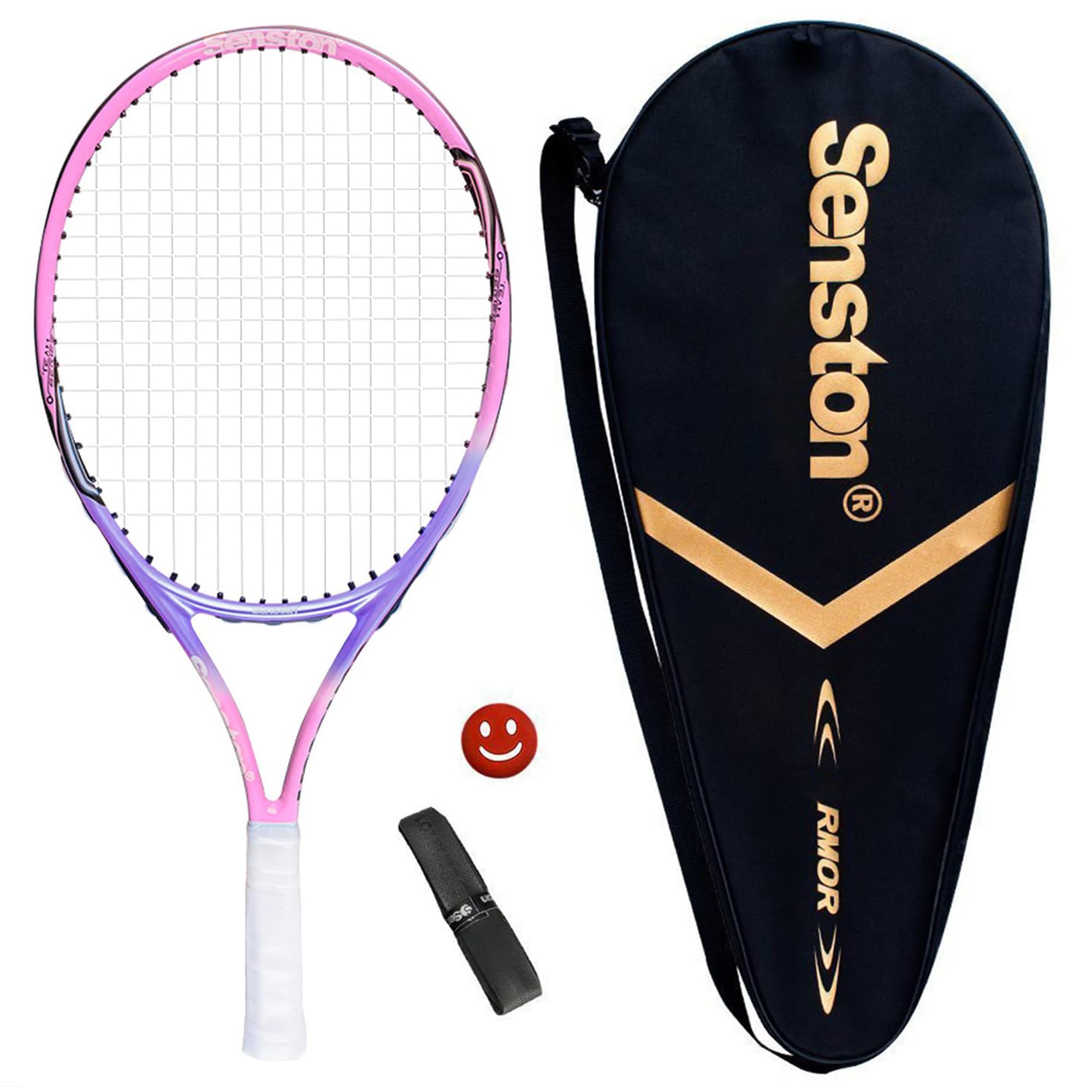 Senston 23'' Tennis Racket For Kids Children Boys Girls Tennis Racquets Kids Tennis Racket Pink Color
