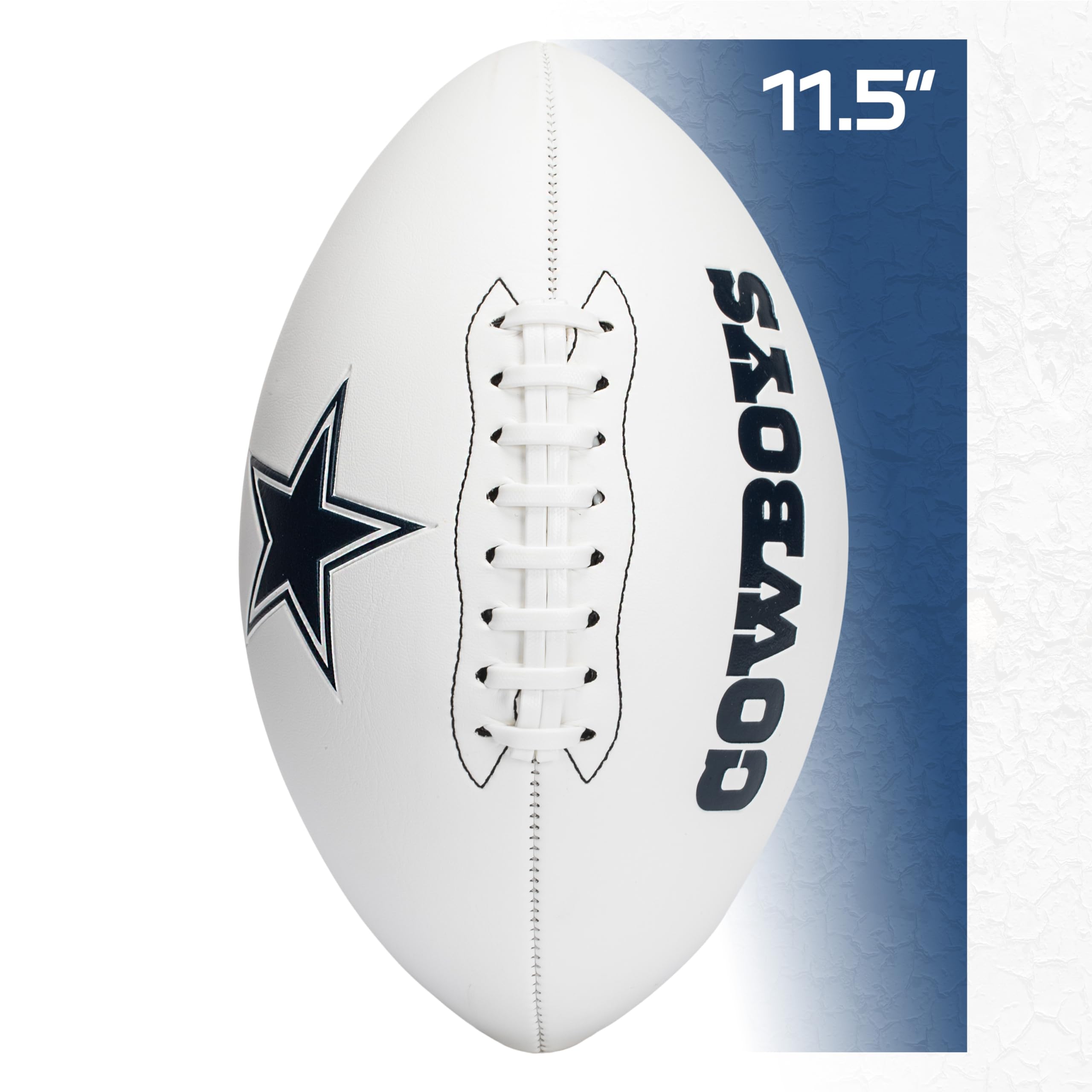 Franklin Sports Nfl Dallas Cowboys Autograph Football - Official Size White Panel Souvenir Football For Autographs + Signatures
