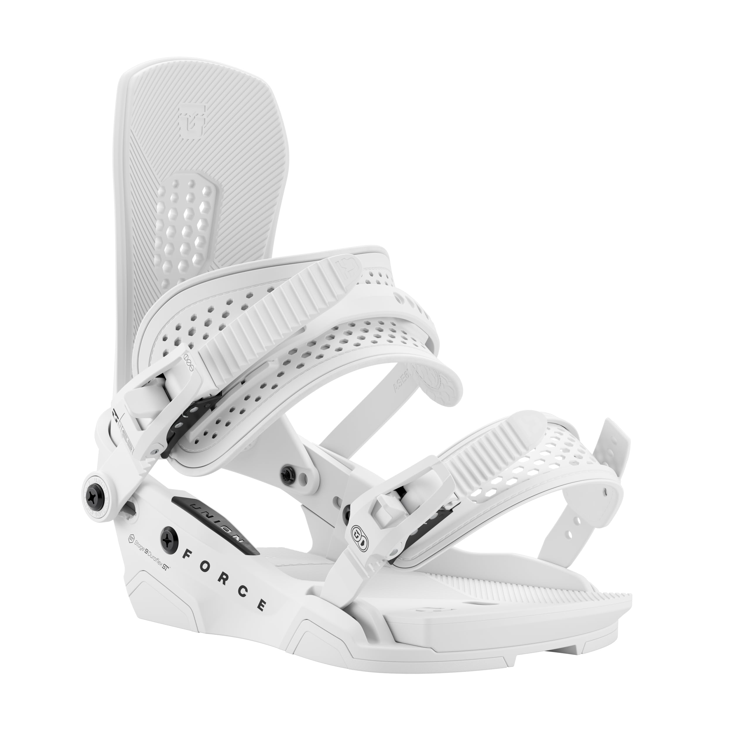 Union Force Mens Snowboard Bindings (White, Large)