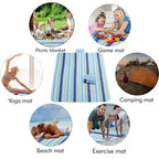 Fashionlive Beach Blanket Extra Large Picnic Blanket Sandproof Waterproof Outdoor Indoor Blanket Lightweight Handy Mat Portable
