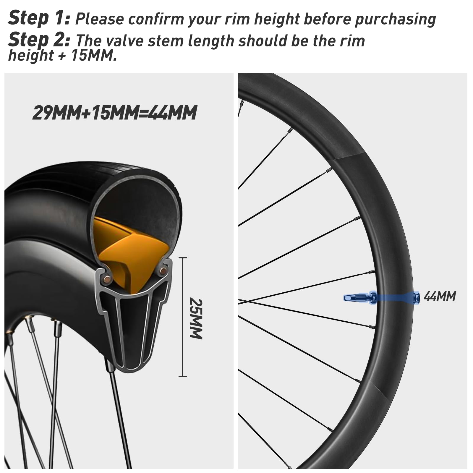 Hakula Matata Tubeless Presta Valve Stem 60 Mm, Super Light Alloy Tubeless Tire Valve Stems With Caps Integrated Core Removal To