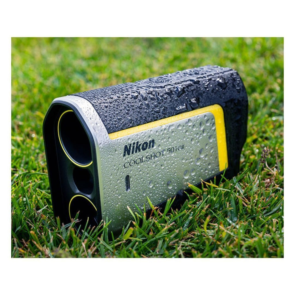 Nikon COOLSHOT 50i GII Golf Laser Rangefinder | Rainproof Portable 6X Monocular Optics with Dual Locked ON Quake Flagstick Detec