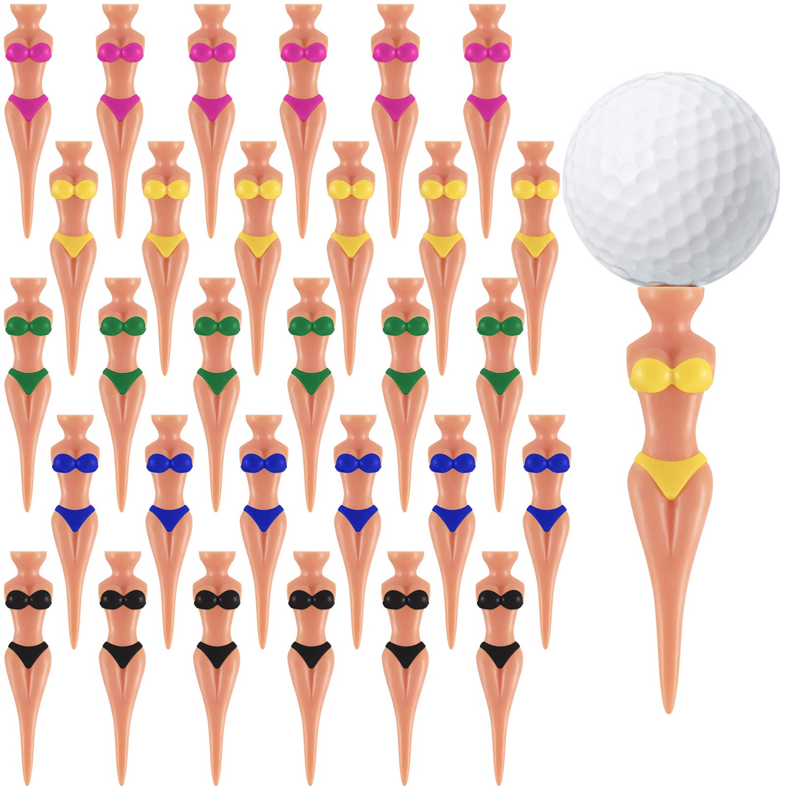 Funny Golf Tees Lady Girl Golf Tees, 76 Mm/ 3 Inch Plastic Pin Up Golf Tees, Home Women Golf Tees For Golf Training Accessories 