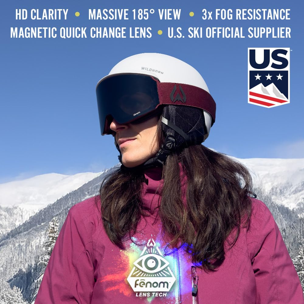 Wildhorn Maxfield Pro Ski Goggles -Us Ski Team Supplier- Snowboard Goggles Men, Women & Youth-Interchangeable Magnetic Lenses