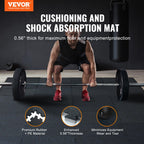 Vevor 25 Pcs 0.56'' Thick Gym Floor Mats, 24''X24'' Eva Foam & Rubber Top Interlocking Workout Mats With 100 Sq.Ft Coverage, Wat