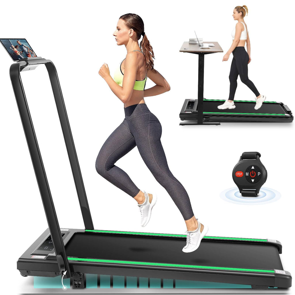 Ancheer Treadmill With Handle Bar, 3.0 Hp Foldable Walking Pad With 12% Incline And Handles, 320 Lbs Capacity-Portable Under Des