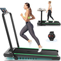 Ancheer Treadmill With Handle Bar, 3.0 Hp Foldable Walking Pad With 12% Incline And Handles, 320 Lbs Capacity-Portable Under Des