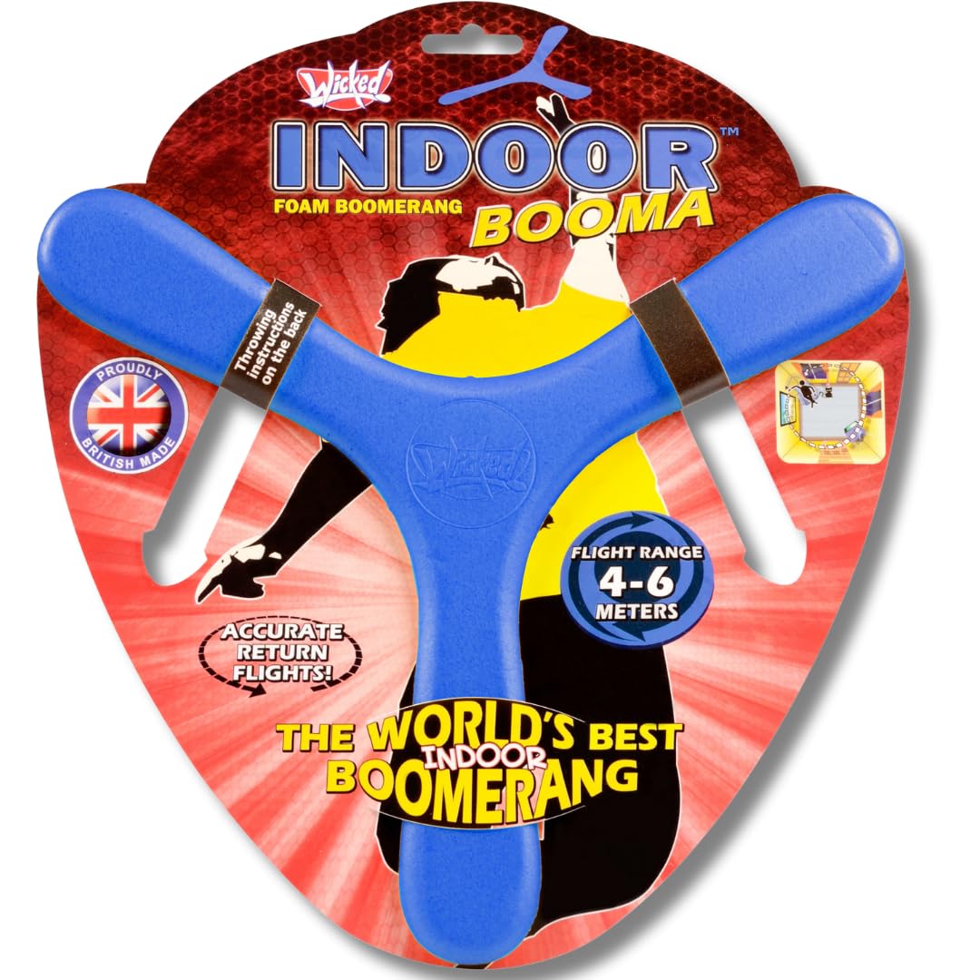 Wicked Indoor Booma - The World'S Best Indoor Boomerang. Special Memorang Foam To Play Safe At Home/Backyards. 1 Random Color Bo