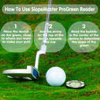Slopemaster Progreen Reader - Golf Hat Clip Ball Marker With High Precision Green Reading Aid Golf Accessories For Men Women(Bla