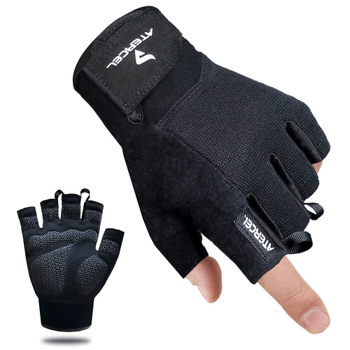 Atercel Workout Gloves For Men And Women, Exercise Gloves For Weight Lifting, Cycling, Gym, Training, Breathable And Snug Fit (B