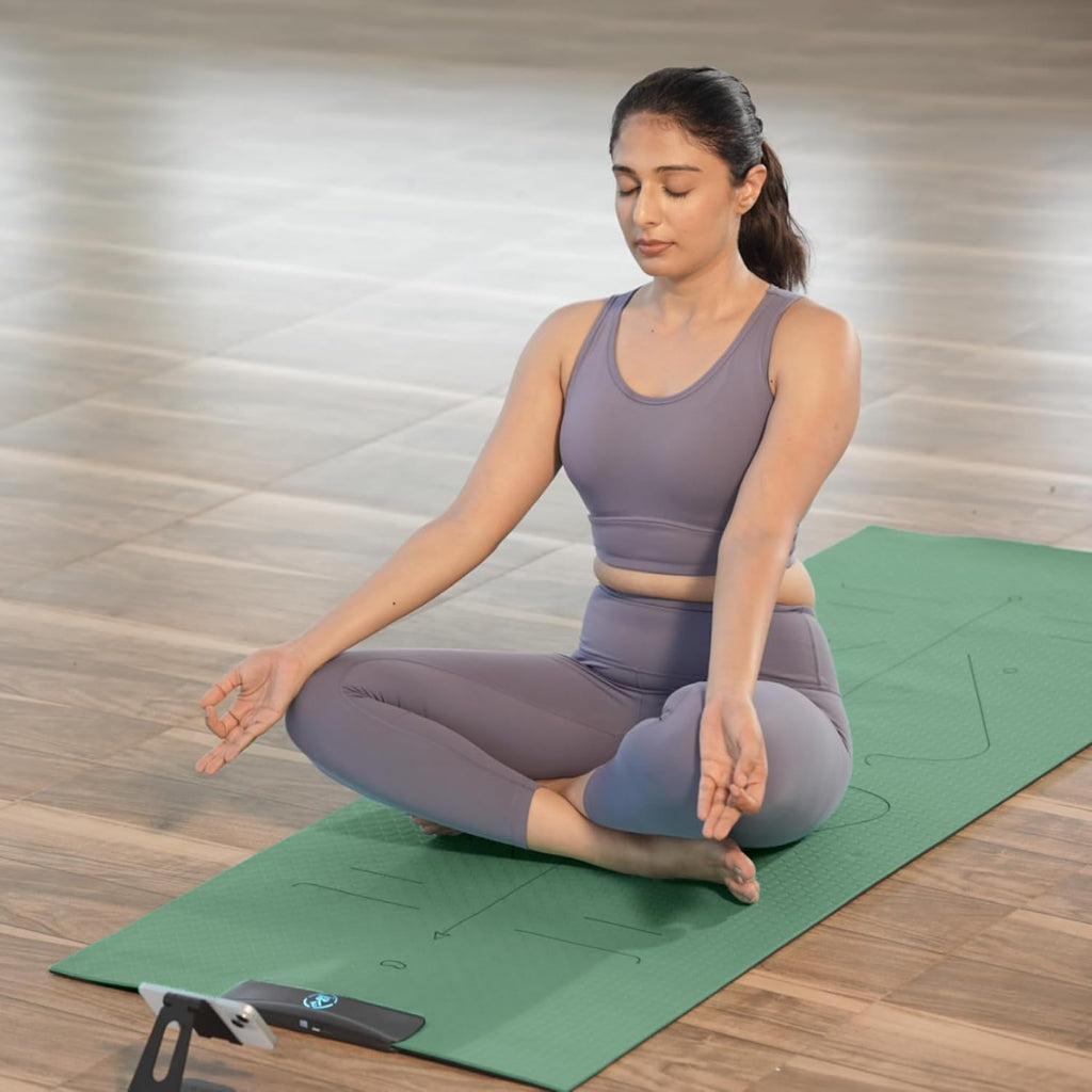YogiFi Smart Mat Gen3 - Sea Green | AI Powered Yoga Mats For Home Workout | Lightweight Yoga Mats of 6mm | Real Time Tracking Exercise Mats For Men & Women