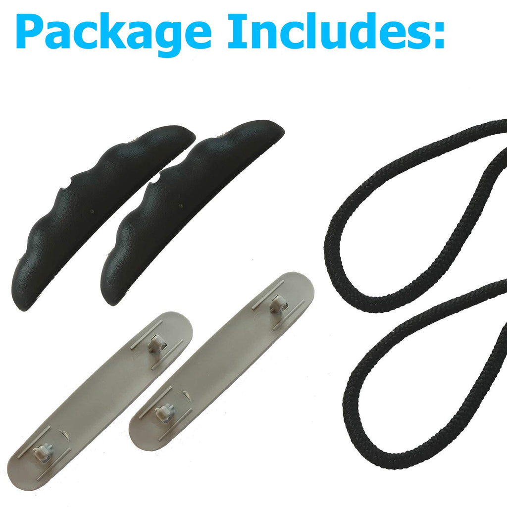 Occult Kayak Handles (2 Pack) - Strong T-Handle Design - Ultra Heavy Duty Bungee - Replacement Installation Kit - Kayak And Boat