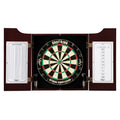 Viper By Gld Products Hudson All-In-One Dart Center: Classic Solid Wood Cabinet & Official Sisal/Bristle Dartboard Bundle: Stand