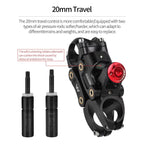 Meroca 5-Linkage Air Suspension Mtb Stem, 20Mm Travel 160/190N, Aluminum Alloy Shock-Absorbing Handlebar Stem For Mountain Bikes