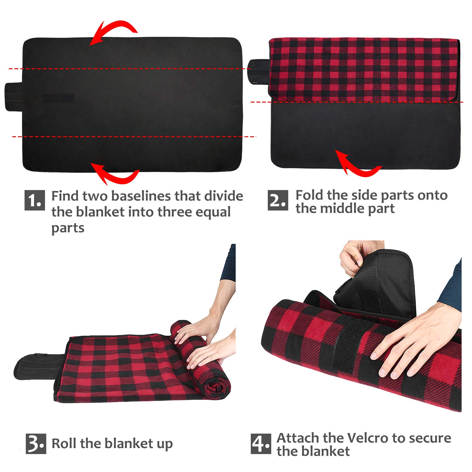Tirrinia Outdoors Waterproof Blanket, 59X 79 Lightweight Fleece Stadium Windproof Throw Mat For Boat, Traveling, Camping, Hiking