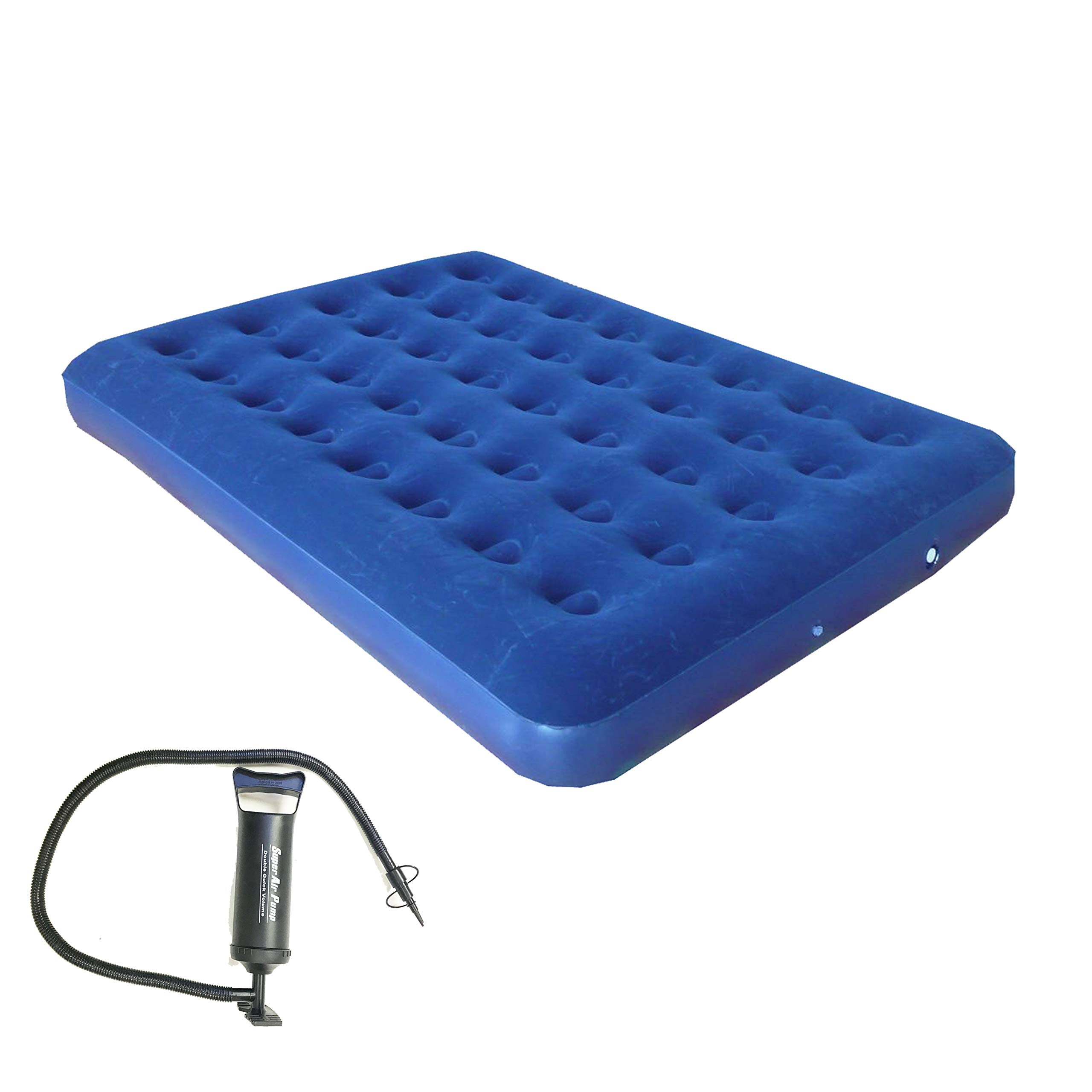 Zaltana Double Size Air Mattress With Double Action Hand Pump Combo (Amd+Ap3)
