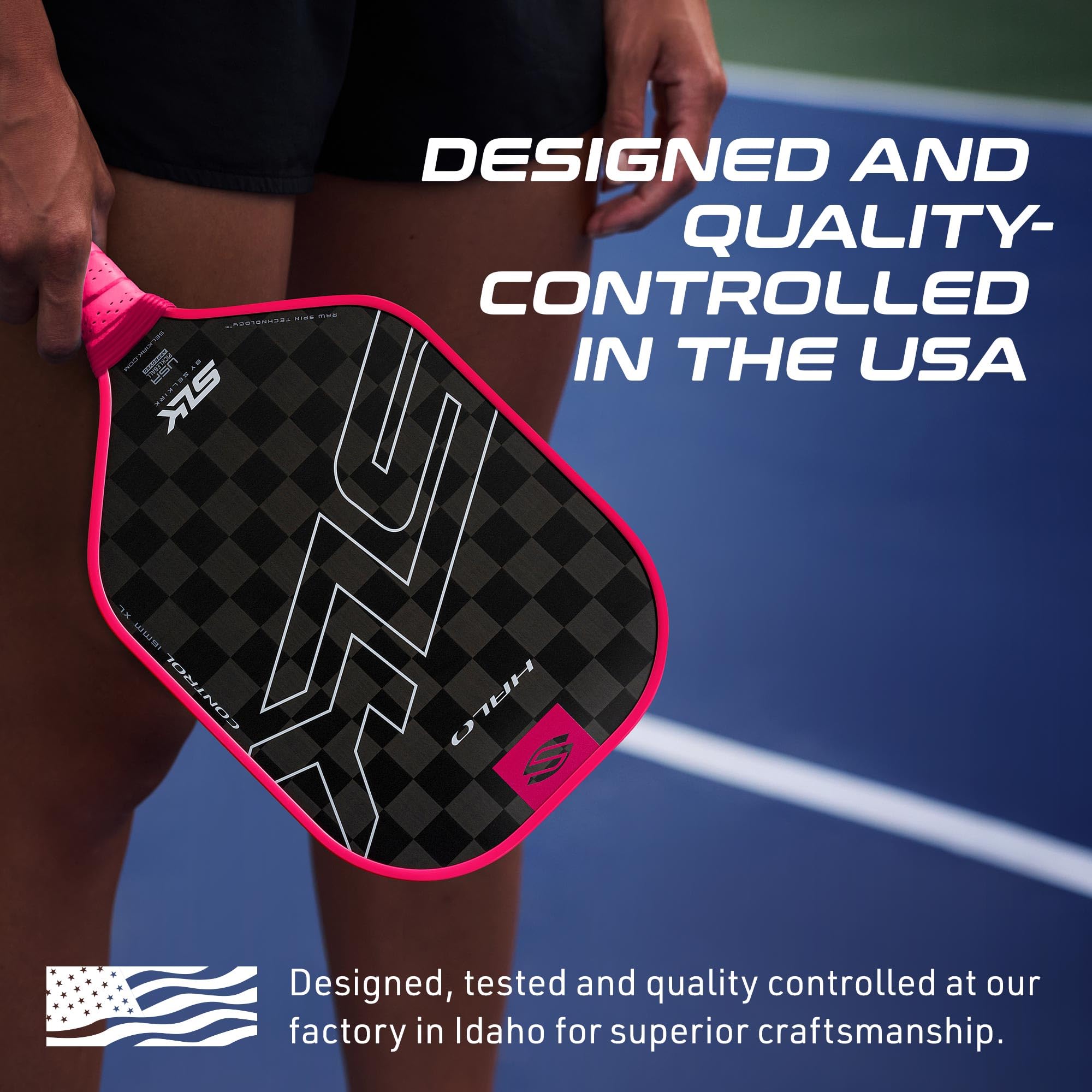 Selkirk Sport Slk Halo Control Xl Pickleball Paddle | Raw Carbon Fiber Pickleball Paddles With A Rev-Core Power Polymer Core | D