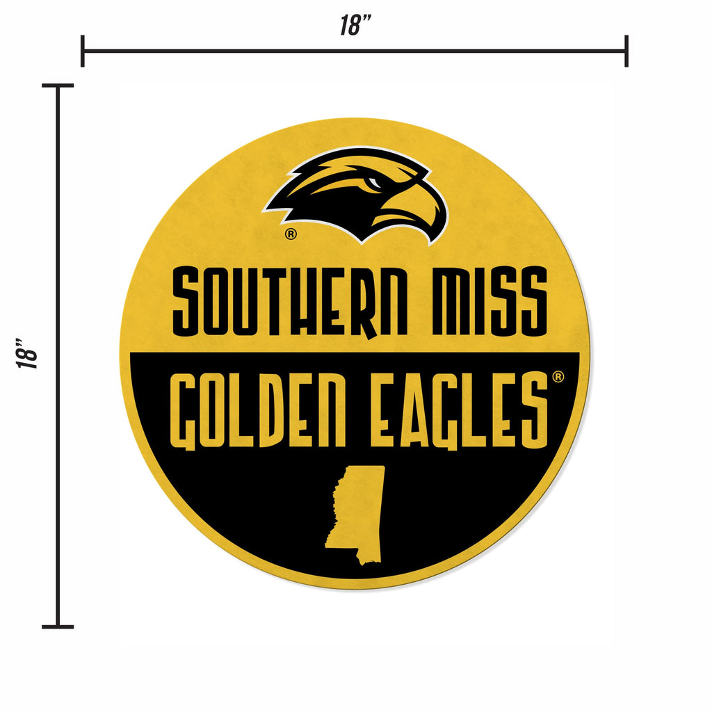 Rico Industries Ncaa Southern Mississippi Golden Eagles Classic Shape Cut Pennant - Home And Living Room D  Cor - Soft Felt Ez T