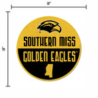 Rico Industries Ncaa Southern Mississippi Golden Eagles Classic Shape Cut Pennant - Home And Living Room D  Cor - Soft Felt Ez T