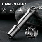 Tisur Titanium Emergency Keychain Necklace Whistle,Edc Safety Whistles For Women And Kids,Loud Up To 120Db, Survival Whistles Fo