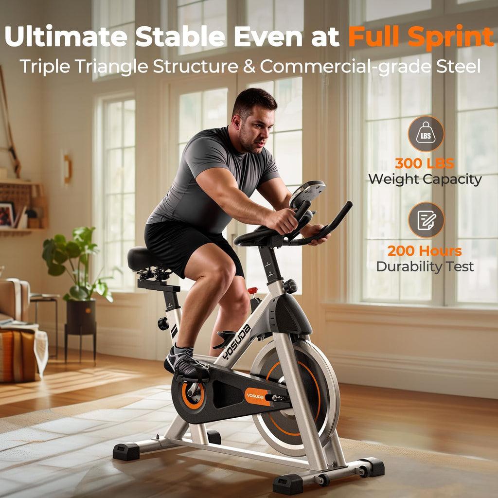 Yosuda Indoor Cycling Bike Stationary Bike - 2023 Version-Cycle Bike With Tablet Mount & Comfortable Seat Cushion