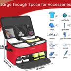 Yorepek 2 Layer Golf Trunk Organizer, Waterproof Car Golf Locker With Separate Ventilated Compartment For 2 Pair Shoes, Durable