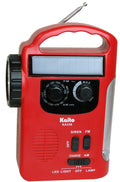 Kaito KA339 Dynamo Solar Powered AM/FM Radio and Flashlight With Solar Panel and Charge out Feature (Red)