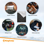 Kingcamp Double Sleeping Bag 2 Person Sleeping Bags For Adults, Lightweight Backpacking 20 Degree Queen Size Sleeping Bag With P