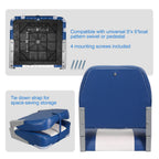 Leader Accessories A Pair Of New Low Back Folding Boat Seat(2 Seats) (B-Whiteblue)