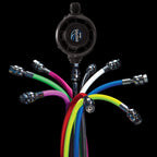 Xs Scuba Miflex Ds (Dual Swivel) Lp Hoses - Black