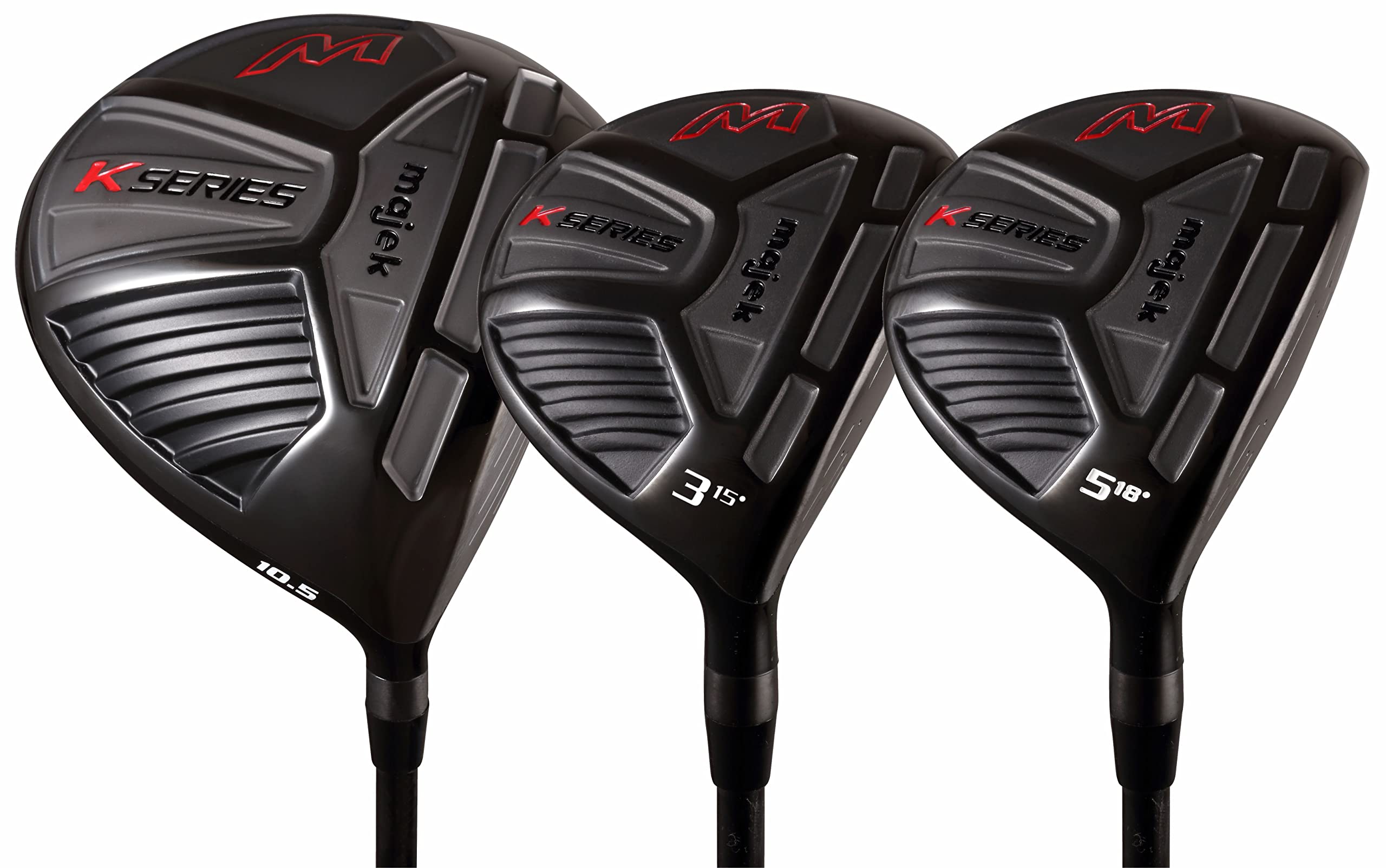 Senior Mens Majek K-Series High Launch 460Cc 10.5? Driver And 3 5 Fairway Wood Set Golf Clubs, Right Handed Senior Flex With Men
