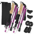 Covacure Trekking Poles  Collapsible Hiking Sticks With AntiShock Tips, Lightweight & Foldable Walking Sticks For Snow Trails