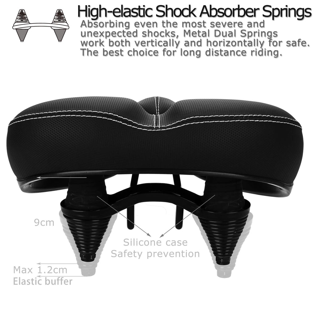Daway Most Comfortable Bike Seat - C30 Oversized Extra Wide Exercise Bicycle Saddle, Universal Fit For Peloton, Road, Stationary